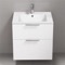 Wall Mounted Bathroom Vanity, Modern, 24